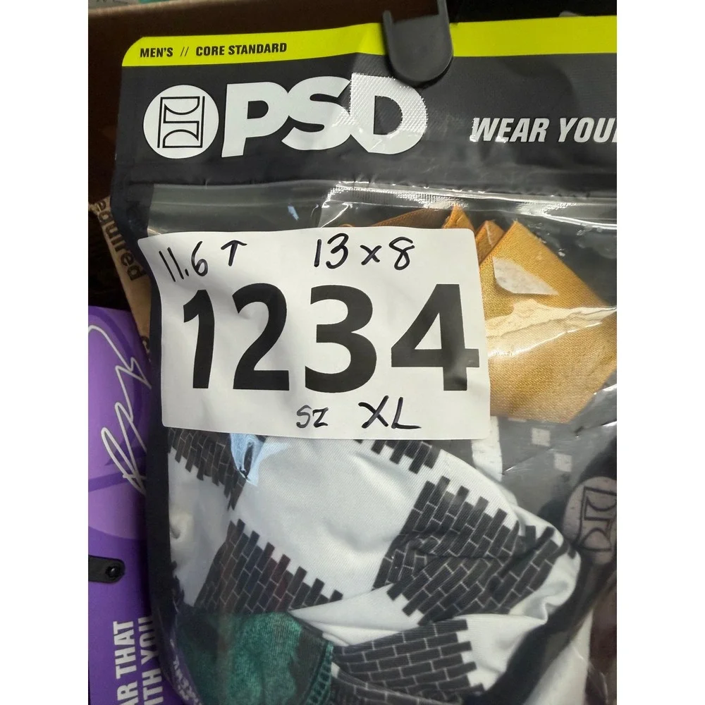 PSD Mens Core Standard Premium Boxer Briefs‎ 3 Pack XL Fortune Print NWT